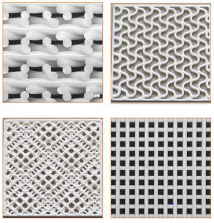 Multiple hatch types available to create complex and reproducible inner patterns. (Credit: EnvisionTEC)