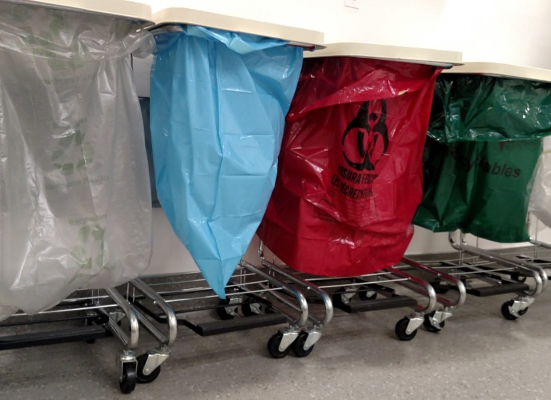 Operating room plastic sorting bags. (Credit: HPRC)