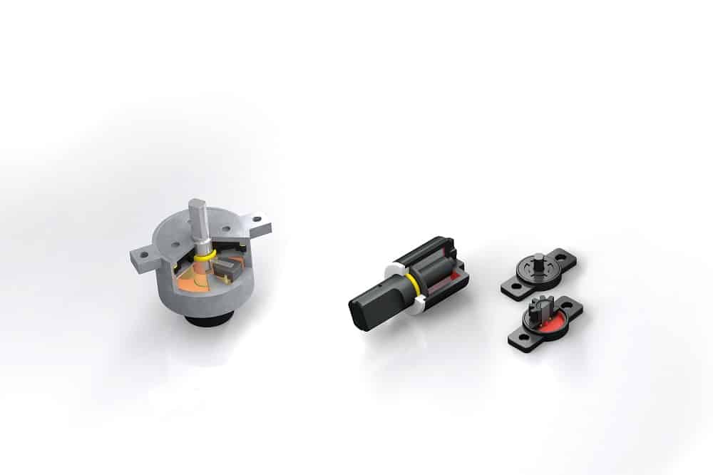 ACE’s rotary dampers produce reliable damping performances by shearing thin silicon layers between the surfaces of a rotor and a stator. (Credit: ACE)