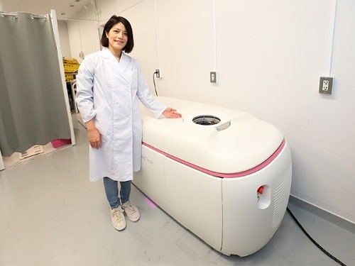 COCOLY, an innovative bed-type ultrasound examination device that uses a ring-array ultrasound transducer to scan for breast cancer. (Credit:  Lily Medtech)