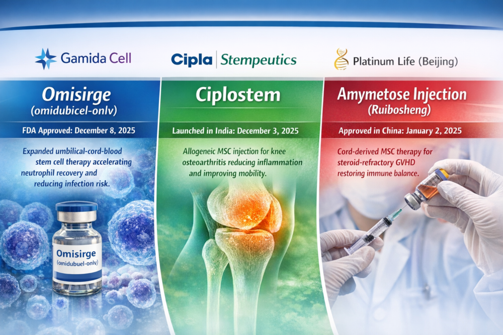 Courtesy of Gamida Cell, Cipla Stempeutics, and Platinum Life.